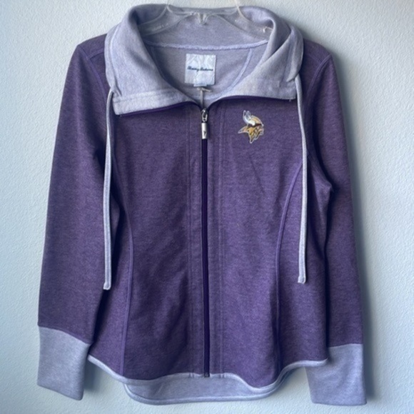 NFL Jackets & Blazers - NWT NFL jacket Women's small Minnesota Vikings Tommy Bahama zip up jacket